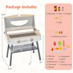 Costway Kids Barbecue Grill Playset, Wooden Kitchen Playset With Clip 4 BBQ Poles 13 Costway Kids Barbecue Grill Playset, Wooden Kitchen Playset With Clip 4 BBQ Poles -Best Toys Store GUEST 0140341d ef72 45d3 862b 2b986bfb4b2d