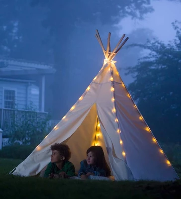 Children Cotton Canvas Play Tent With Wooden Poles 4 Children Cotton Canvas Play Tent With Wooden Poles - Image 2