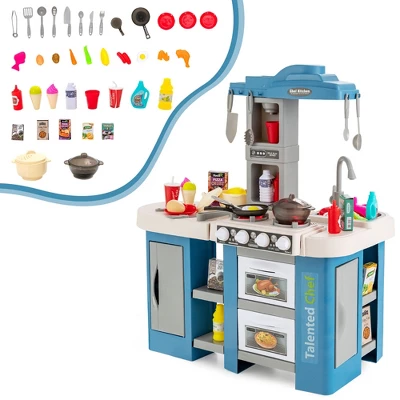 Costway Play Kitchen Set 67 PCS Kitchen Toy For Kids W/Food &Realistic Lights & Sounds 12 Costway Play Kitchen Set 67 PCS Kitchen Toy For Kids W/Food &Realistic Lights & Sounds - Image 10