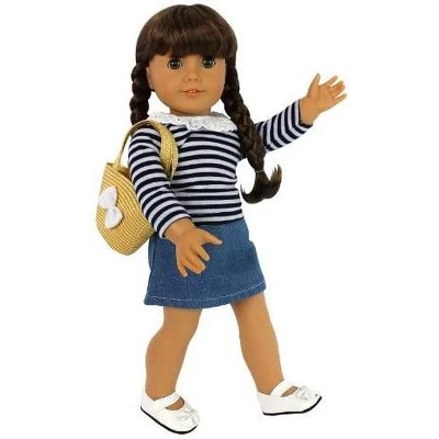 Dress Along Dolly Casual School Day Outfit For American Girl Doll 4 Dress Along Dolly Casual School Day Outfit For American Girl Doll - Image 2