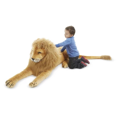 Melissa & Doug Giant Lion - Lifelike Stuffed Animal 4 Melissa & Doug Giant Lion - Lifelike Stuffed Animal - Image 2