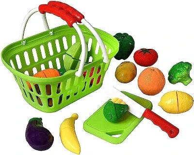 Playkidz 32 Piece Fruit And Vegetable Toy Basket. 3 Playkidz 32 Piece Fruit And Vegetable Toy Basket.