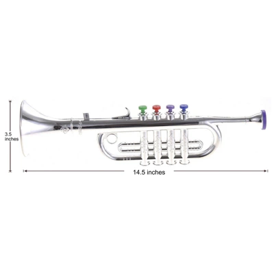 Insten Trumpet With 4 Colored Keys, Musical Instruments For Kids, Baby & Toddlers 6 Insten Trumpet With 4 Colored Keys, Musical Instruments For Kids, Baby & Toddlers - Image 4