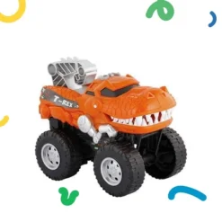 BUILD ME Powerful Chomper Monster Truck, Great Gift For Ages 3+, Orange