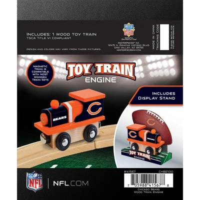 MasterPieces Officially Licensed NFL Chicago Bears Wooden Toy Train Engine For Kids 4 MasterPieces Officially Licensed NFL Chicago Bears Wooden Toy Train Engine For Kids - Image 2