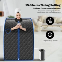 Costway Portable Steam Sauna W/ 9-gear Adjustable Temperature & Herbal Box GrayBlackCoffee 18 Costway Portable Steam Sauna W/ 9-gear Adjustable Temperature & Herbal Box GrayBlackCoffee -Best Toys Store GUEST 0bf89936 6d97 4c30 b381 8f52cae9e468