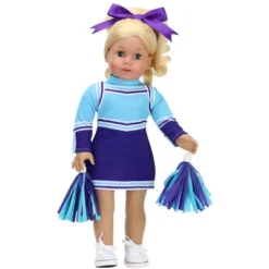 Sophia's - 18" Doll - Cheerleader Dress, Pom-pom & Hair Bow Set - Aqua/Purple -Best Toys Store GUEST 0d5662d2 dcc4 4c73 b80a ec3fa8b29cf7