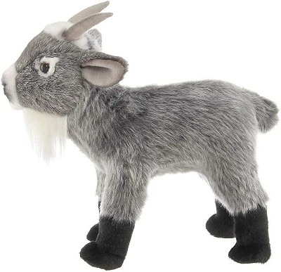 Bearington Garret Plush Gray Goat Stuffed Animal, 12 Inches 5 Bearington Garret Plush Gray Goat Stuffed Animal, 12 Inches - Image 3