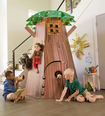 HearthSong Constructagons Big Tree Fort Indoor Fort-Building Kit With 4 Working Windows And Door 10 HearthSong Constructagons Big Tree Fort Indoor Fort-Building Kit With 4 Working Windows And Door - Image 8