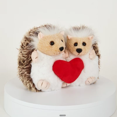 Bearington Lovie And Dovey Stuffed Animal Plush Hedgehogs Holding A Heart, 5.5 Inches 3 Bearington Lovie And Dovey Stuffed Animal Plush Hedgehogs Holding A Heart, 5.5 Inches