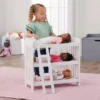 Badger Basket Triple Doll Bunk Bed With Ladder, Bedding, And Free Personalization Kit - Pink Gingham -Best Toys Store GUEST 19adee5f 7867 4299 9a6e 2e8cbe8a95d0