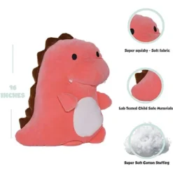 Avocatt Pink Dinosaur Pillow Plush