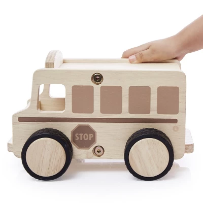 Guidecraft Wooden School Bus 3 Guidecraft Wooden School Bus