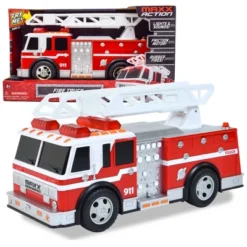 Maxx Action Large Firetruck With Extendable Ladder – Lights & Sounds Motorized Rescue Vehicle