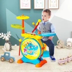 Costway 2-in-1 Kids Electronic Drum Kit Music Instrument Toy W/ Keyboard Microphone Blue 13 Costway 2-in-1 Kids Electronic Drum Kit Music Instrument Toy W/ Keyboard Microphone Blue -Best Toys Store GUEST 2fc33a5e 1c50 4769 8b66 c62e30656e5f