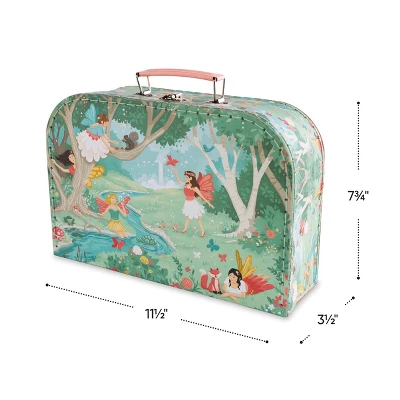 HearthSong 15-Piece Fairy-Themed Tin Tea Set For Kids With Carrying Case 5 HearthSong 15-Piece Fairy-Themed Tin Tea Set For Kids With Carrying Case - Image 3