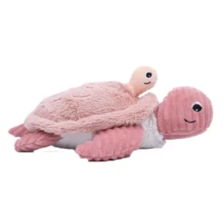 TriAction Toys Les Deglingos Ptipotos Savenou Mama & Baby Turtle Plush | Pink