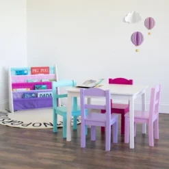 5pc Forever Kids' Wood Table And 4 Chair Set White - Humble Crew -Best Toys Store GUEST 3e4643bd eb42 4b92 af2b 7e24a8914b30