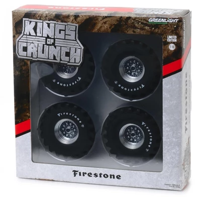48-Inch Monster Truck "Firestone" Wheels & Tires 6 Piece Set "Kings Of Crunch" 1/18 By Greenlight 4 48-Inch Monster Truck "Firestone" Wheels & Tires 6 Piece Set "Kings Of Crunch" 1/18 By Greenlight - Image 2