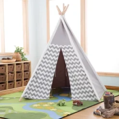 Kaplan Early Learning Easy View Foldable Gray And White Canvas Tent -Best Toys Store GUEST 401e4506 0a99 43b2 89b3 bea0954475e5