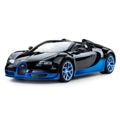 Link Ready! Set! Go! 1:14 RC Bugatti Veyron Grand Sport Vitesse Car- Black/Blue
