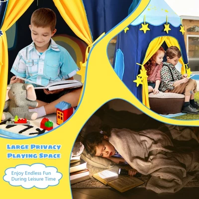 Costway Kids Foldable Pop Up Play Tent W/ Star Lights Carry Bag Indoor Outdoor 10 Costway Kids Foldable Pop Up Play Tent W/ Star Lights Carry Bag Indoor Outdoor - Image 8