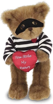 Bearington Lawless Lover Plush Stuffed Animal Teddy Bear With Heart, 10 Inches