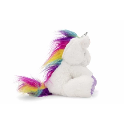 Plushible 10" White Stuffed Unicorn Plush Animal With Rainbow Hair 5 Plushible 10" White Stuffed Unicorn Plush Animal With Rainbow Hair - Image 3