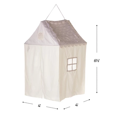 Hearthsong Cozy Cottage Bed Canopy With LED Lights Designed For Twin Or Queen-Sized Bed - Gray 4 Hearthsong Cozy Cottage Bed Canopy With LED Lights Designed For Twin Or Queen-Sized Bed - Gray - Image 2