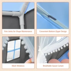 Costway Kids Playhouse Tent Large Castle Fairy Tent Gift W/Star Lights Mat 20 Costway Kids Playhouse Tent Large Castle Fairy Tent Gift W/Star Lights Mat -Best Toys Store GUEST 4952082c b846 43b7 99db aae1732c64fc