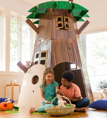 HearthSong Constructagons Big Tree Fort Indoor Fort-Building Kit With 4 Working Windows And Door 15 HearthSong Constructagons Big Tree Fort Indoor Fort-Building Kit With 4 Working Windows And Door - Image 13