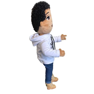 Our Brown Boy Joy Original My Friend White Hoodie Baby Doll 3 4 Our Brown Boy Joy Original My Friend White Hoodie Baby Doll 3 - Image 2