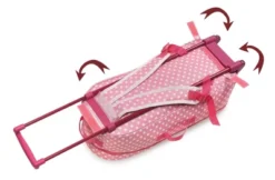 Badger Basket 3-in-1 Trolley Doll Carrier With Rocking Bed And Bedding - Pink/Polka Dot -Best Toys Store GUEST 512e5d5b ee79 4762 9bc1 b8fff52fa97e