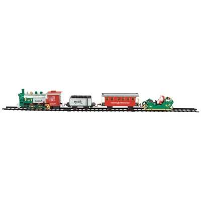 Northlight 16 Pc Silver And Red Battery Operated Lighted And Animated Christmas Holiday Train Set With Sound 4 Northlight 16 Pc Silver And Red Battery Operated Lighted And Animated Christmas Holiday Train Set With Sound - Image 2