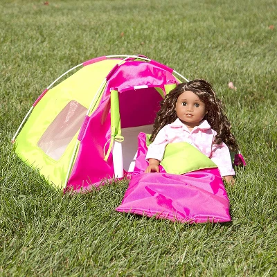 Dress Along Dolly Camping Bed Tent With Sleeping Bag And Pillow For American Girl Doll 7 Dress Along Dolly Camping Bed Tent With Sleeping Bag And Pillow For American Girl Doll - Image 5