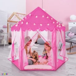 Large Playhouse Tent - Princess Castle Pink With Star Lights And Carry Bag - Play22USA 14 Large Playhouse Tent - Princess Castle Pink With Star Lights And Carry Bag - Play22USA -Best Toys Store GUEST 548377c0 2569 4e49 aed8 f116b36cbad9