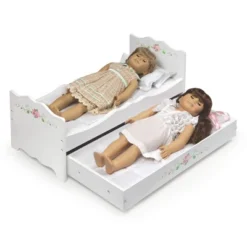 Badger Basket White Rose Doll Bed With Trundle 10 Badger Basket White Rose Doll Bed With Trundle -Best Toys Store GUEST 555b984a 7810 4fe5 a24c 4a4342b31513