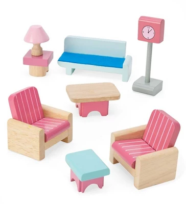 HearthSong 35-Piece Dollhouse Furniture For Kids 7 HearthSong 35-Piece Dollhouse Furniture For Kids - Image 5