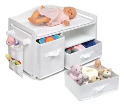 Badger Basket Doll Care Station With Three Baskets And Pocket Organizer - White Rose -Best Toys Store GUEST 57295b94 d4c6 453a 99e7 e8dc91e4e653
