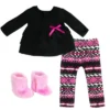 Sophia’s Ikat Print Knit Leggings, Long-Sleeved Top, & Fuzzy Boots Outfit For 18” Dolls, Hot Pink/Black -Best Toys Store GUEST 5858158a 7a33 4320 97b3 f078eb878a30
