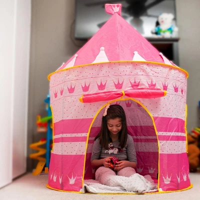 Ningbo Zhongying Leisure Products Pink Fantasy Castle Play Tent | 54 X 41 Inches 3 Ningbo Zhongying Leisure Products Pink Fantasy Castle Play Tent | 54 X 41 Inches