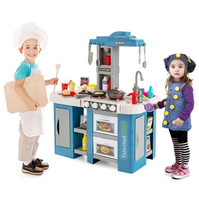 Costway Play Kitchen Set 67 PCS Kitchen Toy For Kids W/Food &Realistic Lights & Sounds 11 Costway Play Kitchen Set 67 PCS Kitchen Toy For Kids W/Food &Realistic Lights & Sounds - Image 9