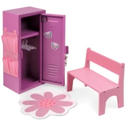 Badger Basket School Style Single Doll Locker Set With Bench, Rug And Accessories - Purple/Pink -Best Toys Store GUEST 690e3696 6824 44c3 ab1f 744bd3bc1cf4