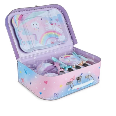 Jewelkeeper Tea Party Set For Little Girls With Tin Tea Set + Food & Carrying Case, Cat Design, 42 Piece 7 Jewelkeeper Tea Party Set For Little Girls With Tin Tea Set + Food & Carrying Case, Cat Design, 42 Piece - Image 5
