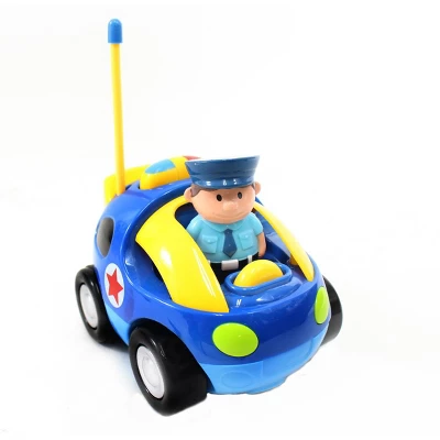 Link 4" Cartoon RC Police Car With Music, Lights & Action Figure, Remote Control Toy For Toddlers & Kids | Blue 5 Link 4" Cartoon RC Police Car With Music, Lights & Action Figure, Remote Control Toy For Toddlers & Kids | Blue - Image 3