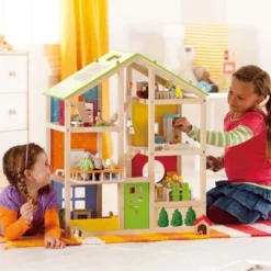 Hape Wooden All Season/4 Season 6 Tier Unfurnished Dollhouse Kids Play House For Children Ages 3 Years And Up, Multicolored -Best Toys Store GUEST 6ee9daae 1e43 4418 a59c 74975e9411b4