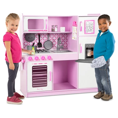 Melissa & Doug Chef's Kitchen Pretend Play Set - Cupcake Pink/White 4 Melissa & Doug Chef's Kitchen Pretend Play Set - Cupcake Pink/White - Image 2