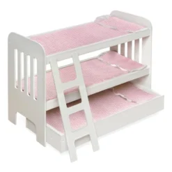 Badger Basket Trundle Doll Bunk Bed With Ladder And Free Personalization Kit - White/Pink -Best Toys Store GUEST 72fc6c4b ebd9 4042 b411 870874cdca18