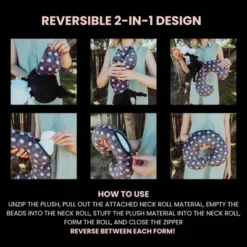 HELLO KITTY Surreal Entertainment Sanrio Kuromi Reversible Neck Roll Pillow And Plush Toy -Best Toys Store GUEST 755c0262 e659 455d b67d 3351c78621b9