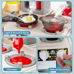 Costway Play Kitchen Set 67 PCS Kitchen Toy For Kids W/Food &Realistic Lights & Sounds 17 Costway Play Kitchen Set 67 PCS Kitchen Toy For Kids W/Food &Realistic Lights & Sounds -Best Toys Store GUEST 789d2b1c d7e4 43d6 837f 033a23906170